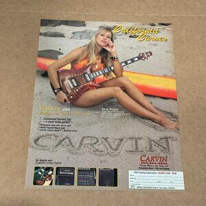Daize Shayne - Carvin Guitars - California Curves - 2004 Print Advertisement